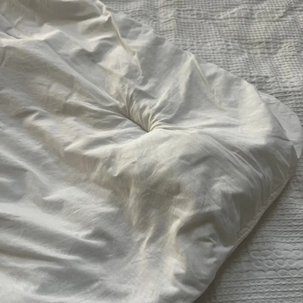 Pottery Barn Comforter Full Queen White Honeycomb Cotton Textured